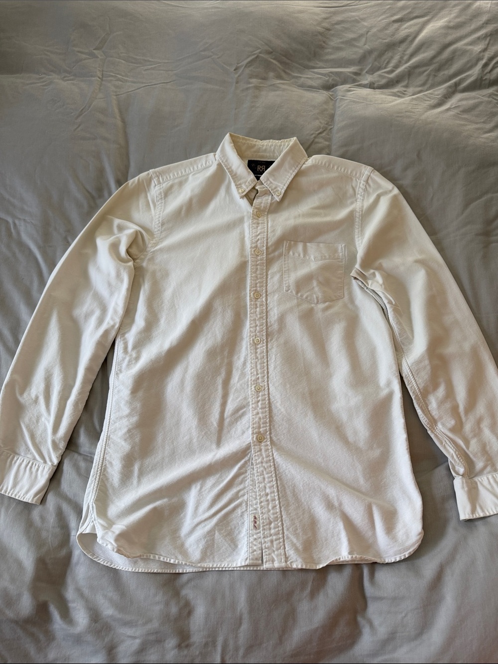 Ralph Lauren Double RL Cream Button-Down Oxford Shirt